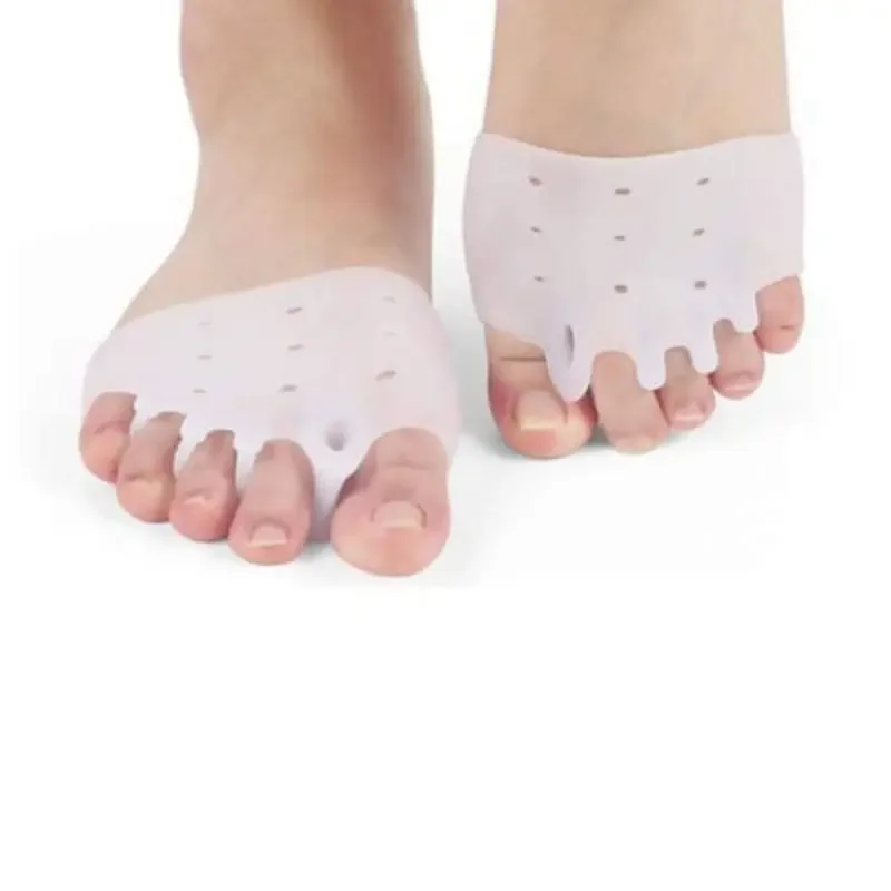 Gel Toe Separators 1Piece Hallux Valgus Foot Care Tools Overlapping Forefoot Cushioning Five-hole Foot Care Pedicure