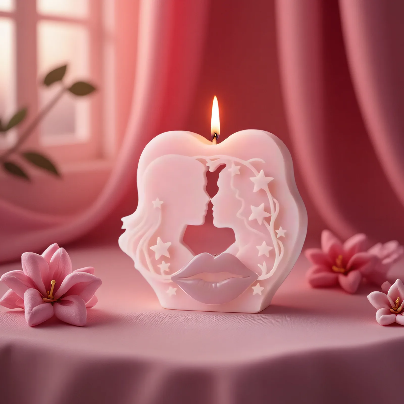 

Lips Aromatherapy Candle Silicone Mold DIY Romantic Valentine's Day Handmade Resin Plaster Mould Wedding Souvenir
