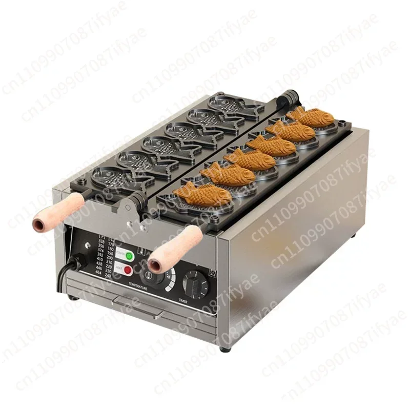 6-Pcs Electric Big Fish Waffle Maker | Taiyaki Machine with Fast Shipment | Non-Stick Regular Model for  Commercial Use