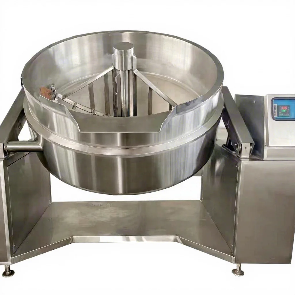 Tiltable Jacketed Cooking Pot Heavy Duty Tilting Jacketed Wok - High Efficiency Non-Stick Option For Catering Food Processing