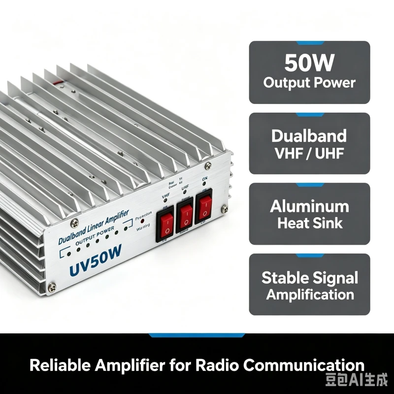 Dual band VHF/UHF Linear high power Amplifier for radio