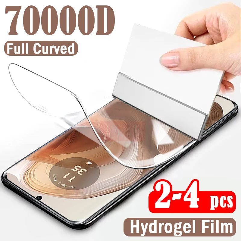 

2-4Piece Silicone Curved Hydrogel Film For Motorola Edge 50 40 30 Ultra S50 Neo Screen Protectors For Moto Edge 50 Fusion G85