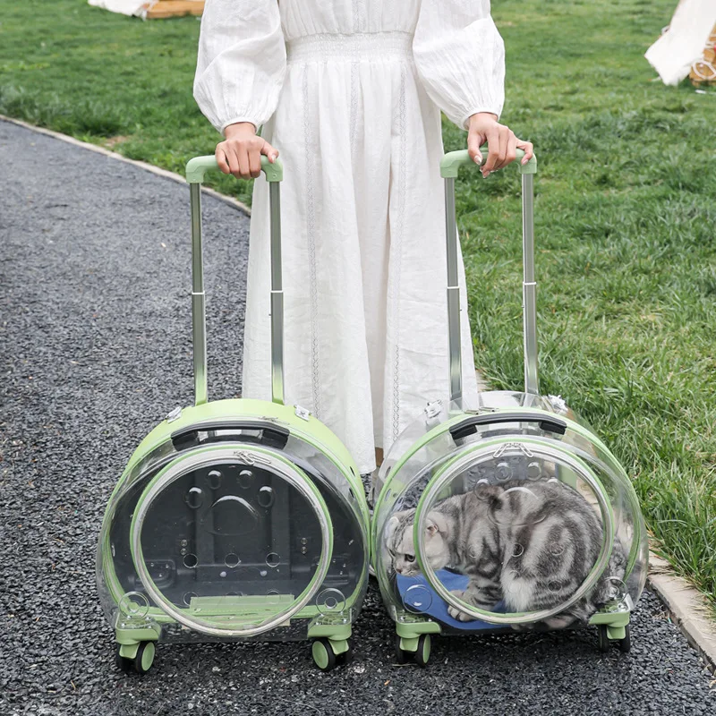

Dog Cat Carrier Backpack Bag Pet Carrier With Wheels