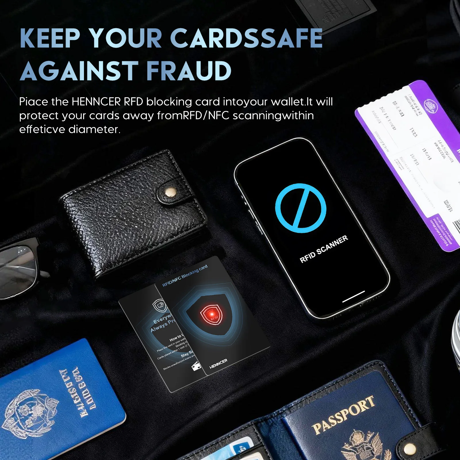 مجموعة بطاقات حجب RFID من الجيل الجديد مع محفظة بطاقة الائتمان NFC ذات الضوء الأحمر تحمي واقي بطاقة الائتمان رفيع للغاية