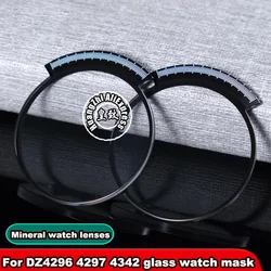 Mineral Glass For Diesel DZ4480 DZ4503 DZ429 DZ4341 DZ4296 DZ4375 DZ4480 crystal Watch glass sector black border Watch Mirror