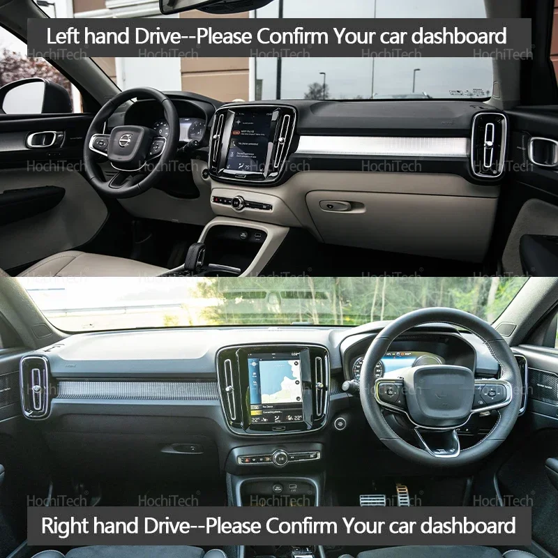New Dashboard Mat for Volvo XC40 2020-2025 Black Suede Leather Dashmat Dash Mat Cover Dashboard Pad Carpet Car Accessory view 2