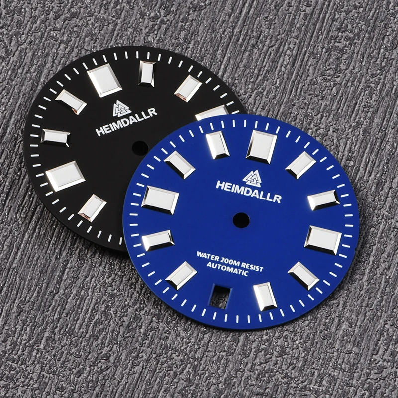 Heimdallr 29mm watch dial BGW-9 luminous for NH35A/36A movement 3.0 O'clock Crown watch dial fit dive watch