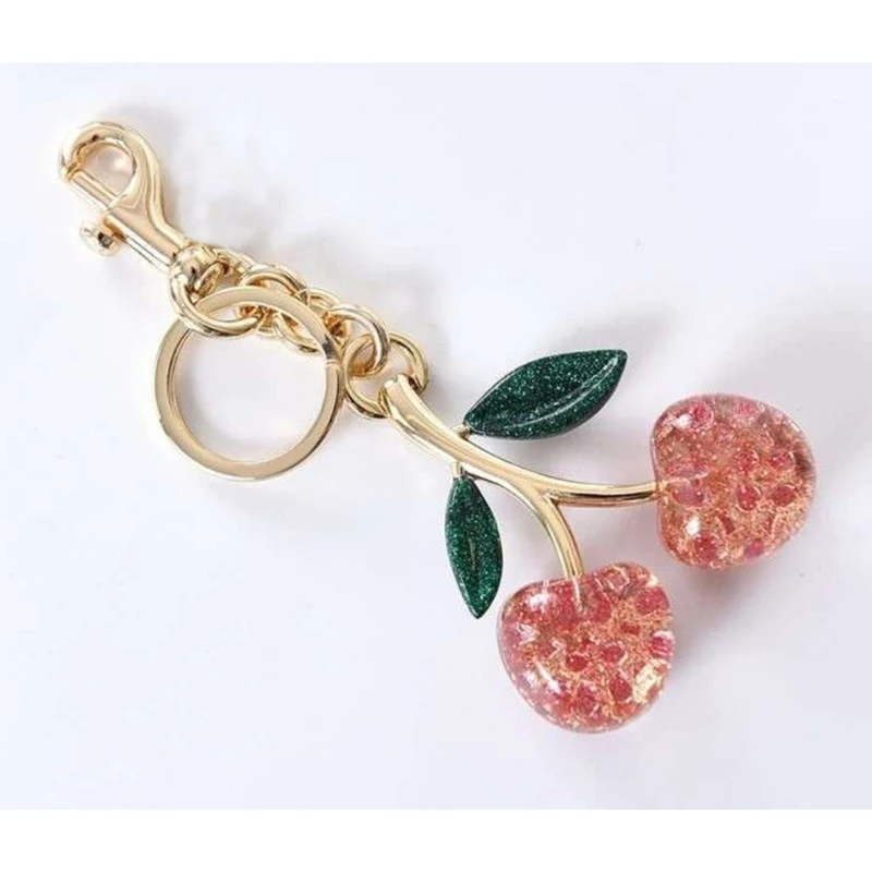 Resin Cherry Keychain Bag Charm Keychain Accessory Unique Management Hangers