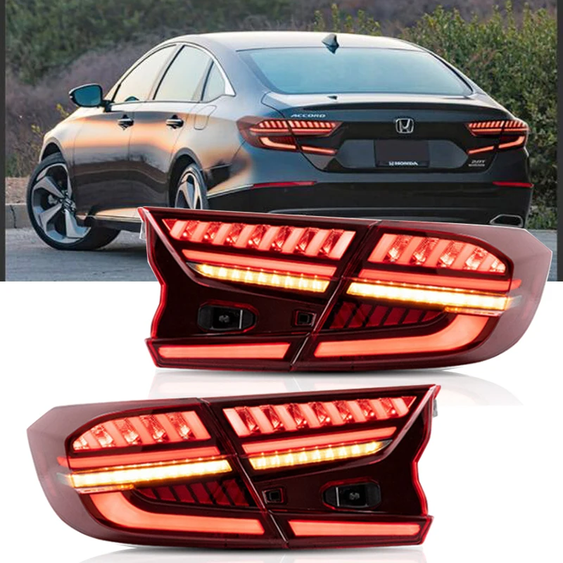 

LED Eagle Eye Tail Lights for Honda Accord 10Th Gen 2018 - 2021 Sequential Startup Animation Rear Lamps Assembly