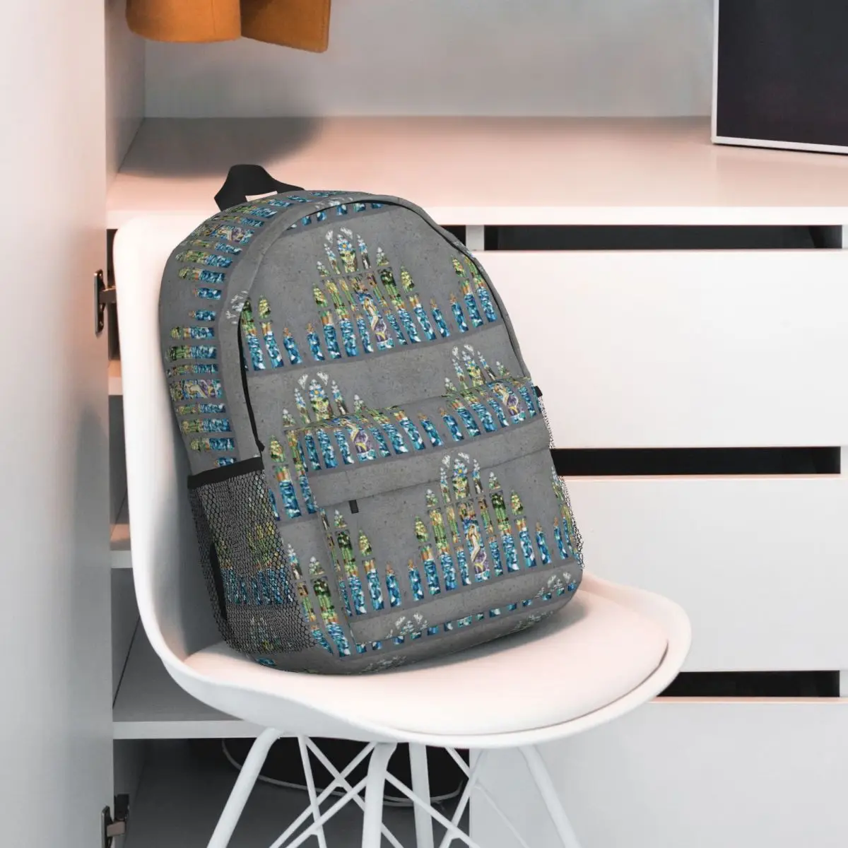 Stained Glass Mermaid Backpack Hot Sale Daypack Large Capacity Boys Girls BookBag Shoulder Bags for Men Women School Bag
