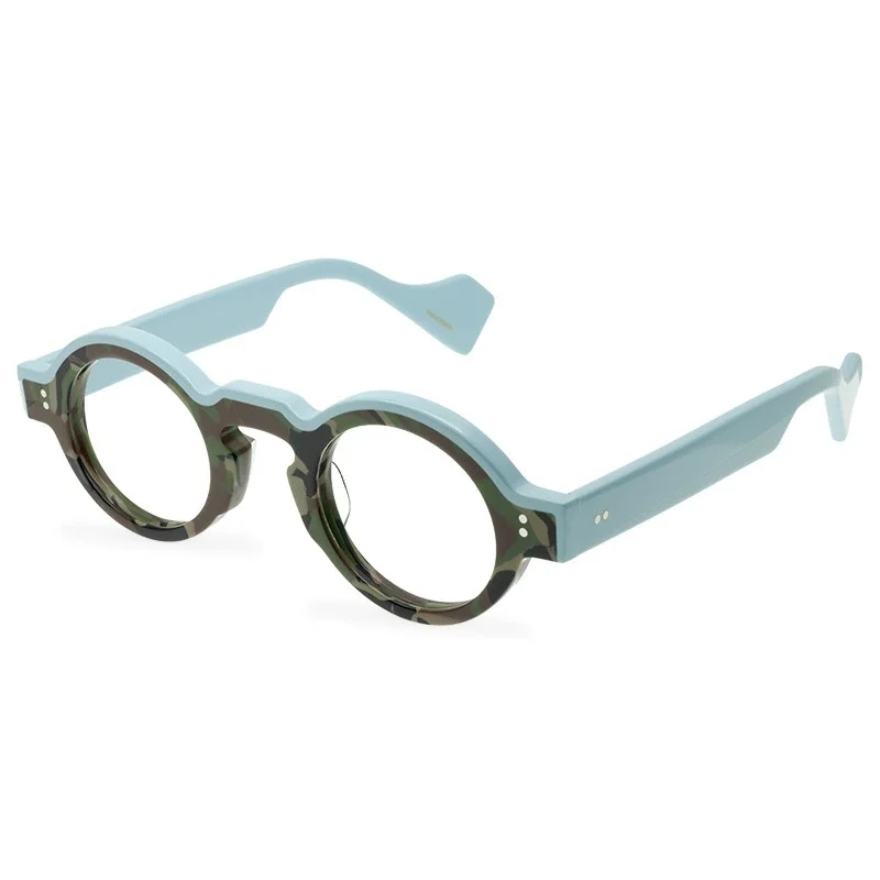 Belight optique Vintage forme ronde fait à la main acétate rétro Vintage lunettes lentille de Prescription 9596