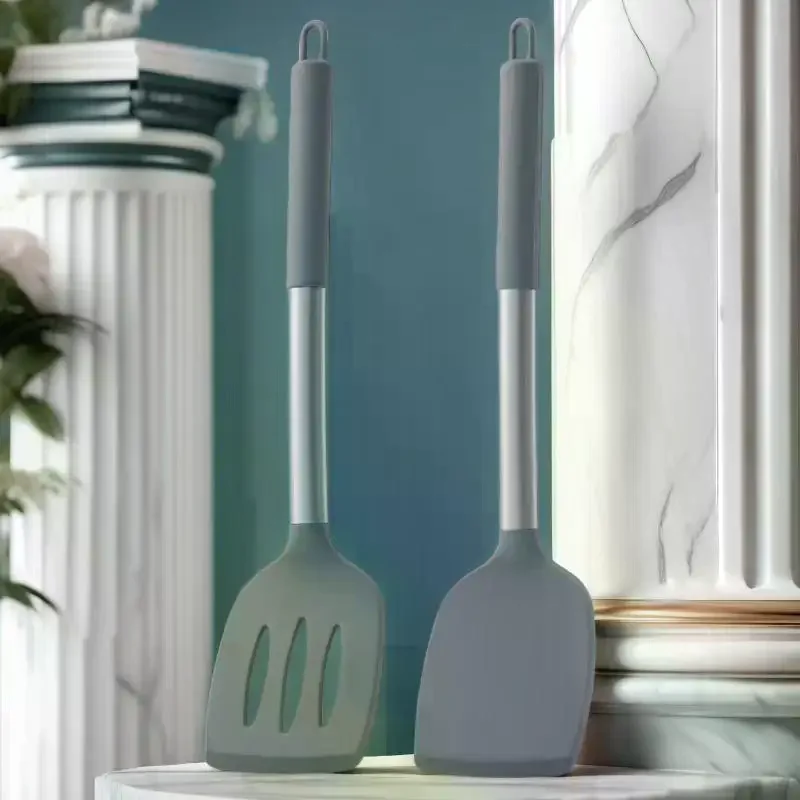 2Pcs Silicone Spatula Set Heat Resistant Nonstick Steak Spatula Kitchen Cooking Utensils Cookware Cooking Tool Set Spatula Kit
