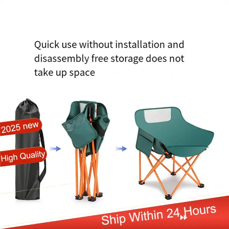 

ABJX New Folding Camping Chair With Aluminum Frame Portable Outdoor Chair For Hiking And Beach White