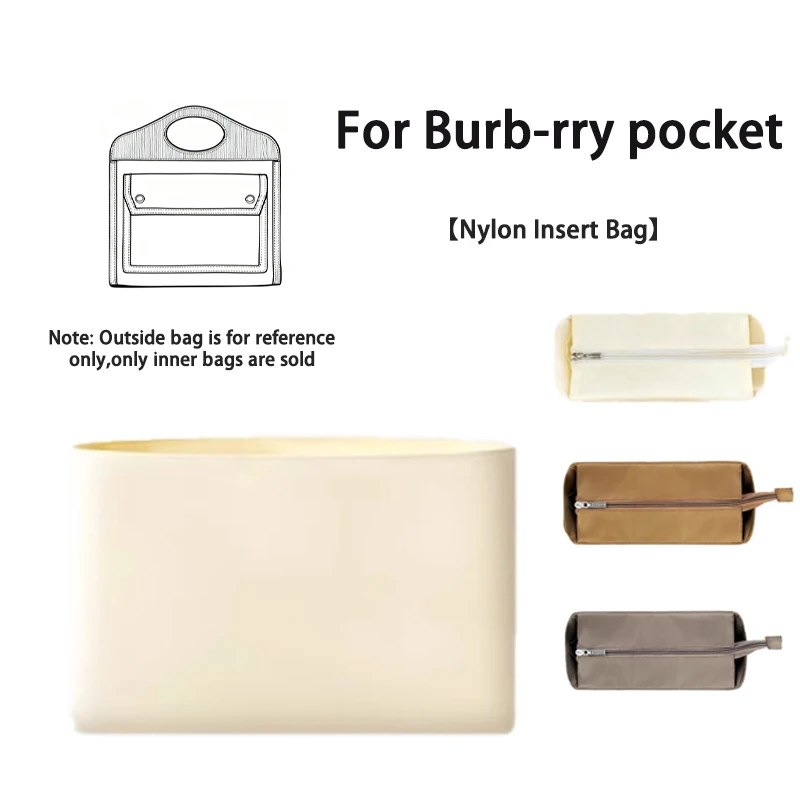 EverToner Multi-Pocket Nylon Inner Pouch For Burb-rry pocket bag Cosmetic Inner Bag Organizer