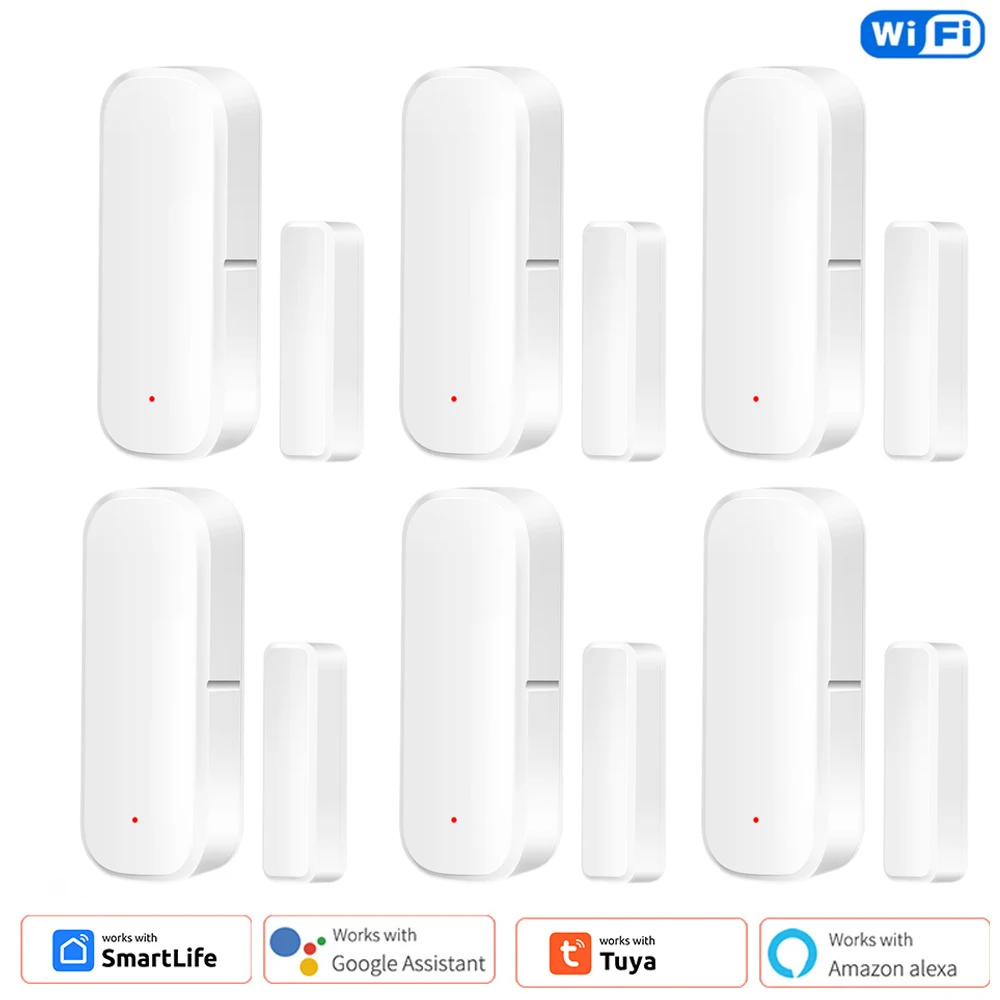 

Tuya WiFi Door Window Sensor Security-Protection Door Open / Closed Sensor Smart Life Alarm Detector Door Alarm Window Security