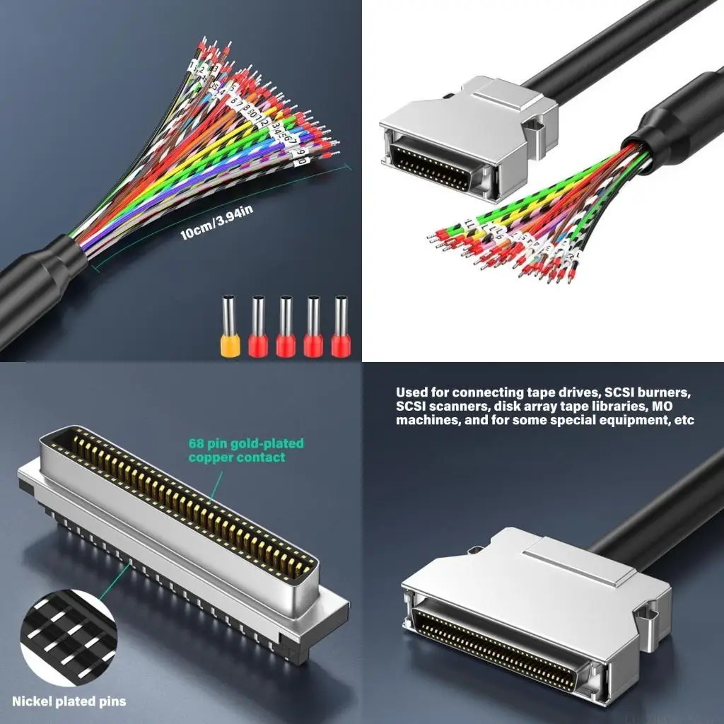 E56B SCSI Connection Servo Cable Terminal CN14P CN20P CN26P CN36P CN50P CN68P Secure