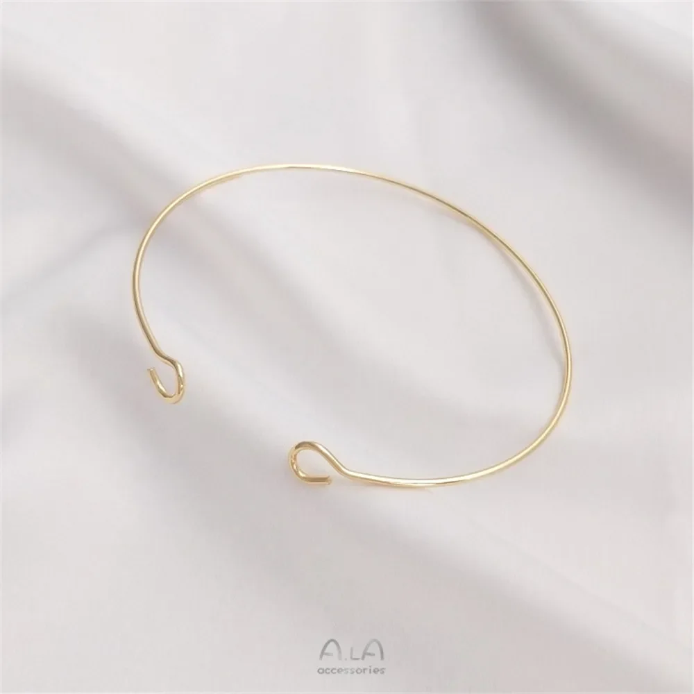 14K Genuine Gold Clasp Mantra Opening 9-shaped Bracelet DIY Handmade Bracelet Ring Accessories Bracelet Jewelry Materials B731