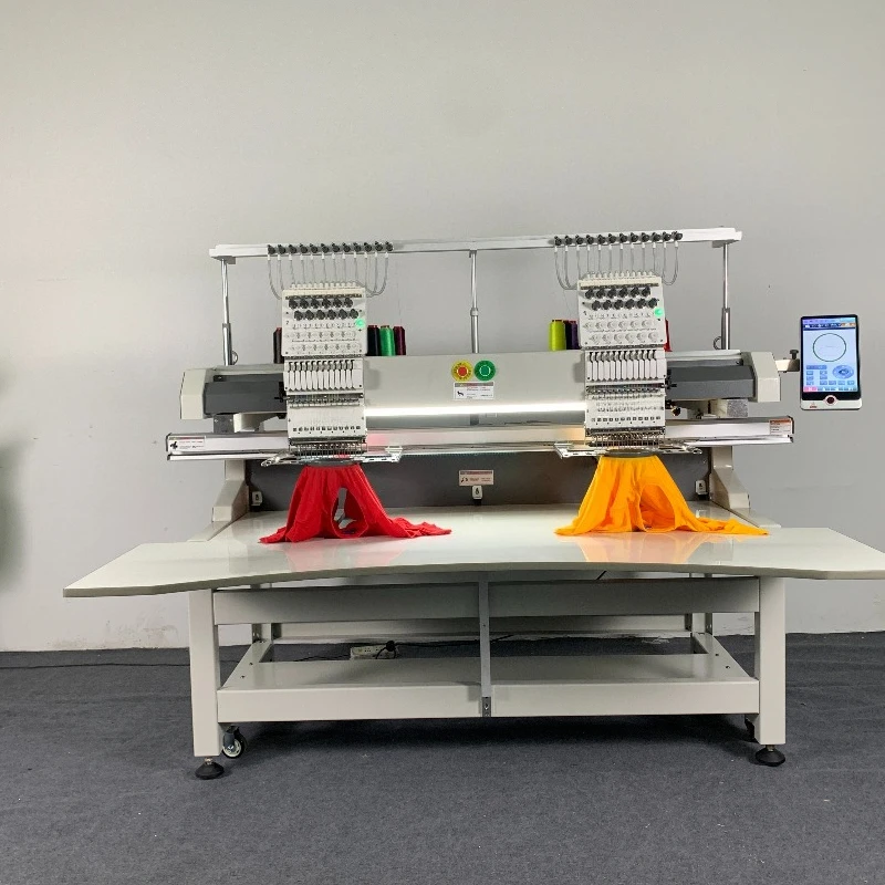 

2-Head Computerized Embroidery Machine with Motor for Industrial-Scale T-Shirt and Cap Embroidery for Printing Shops Retail