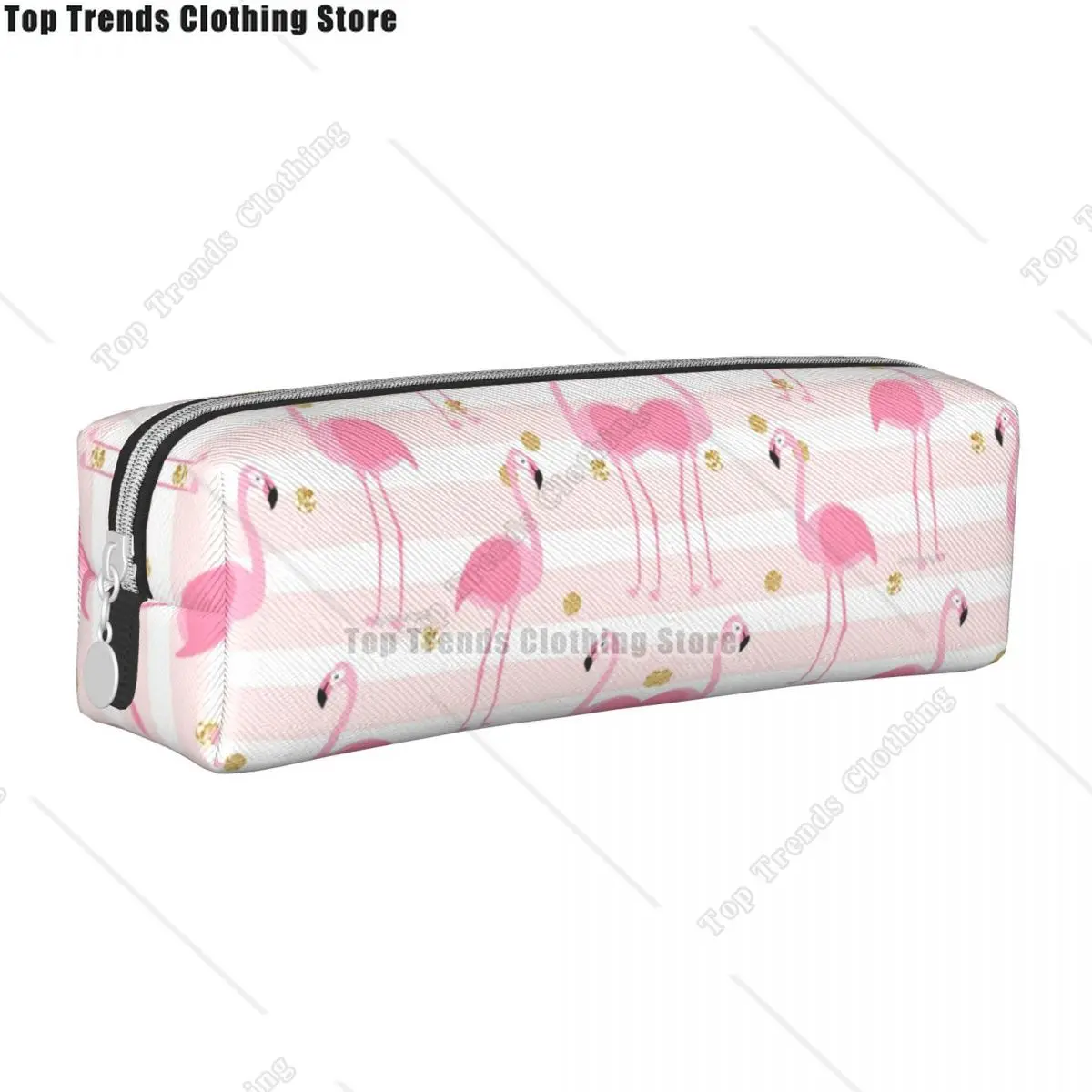 

Flamingo Pattern Pencil Case Pinkling Kawaii College Pencil Bag Girls Boys PU Leather Retro School Pencil Cases DIY Stationery