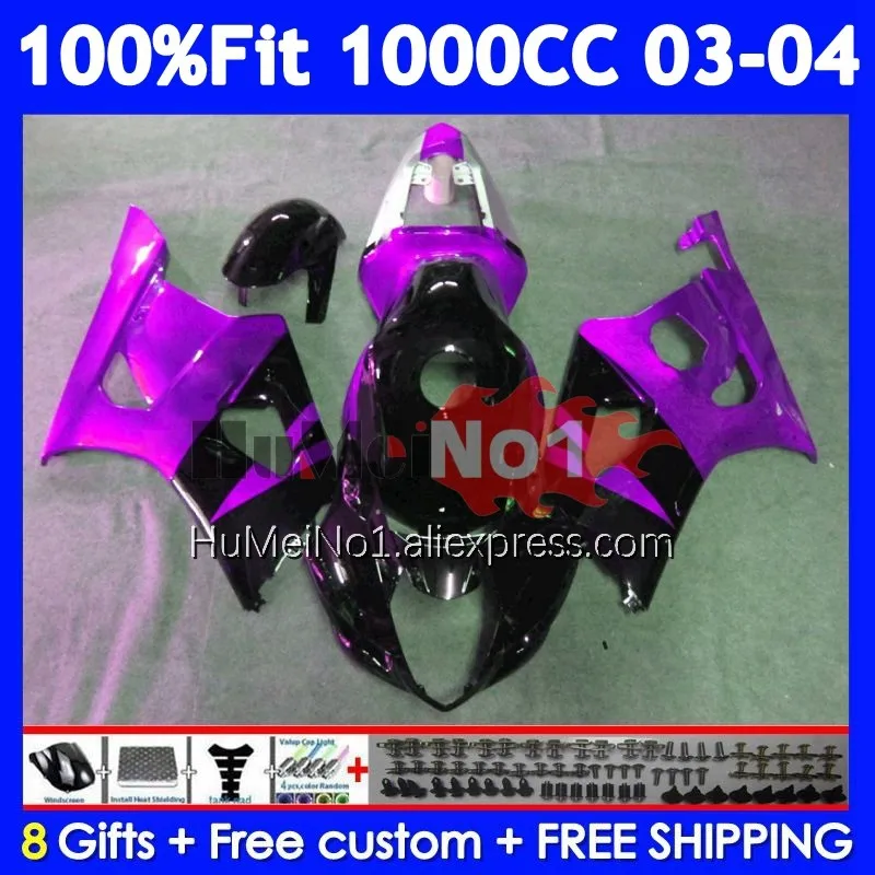 OEM Body For SUZUKI GSXR-1000 GSXR 1000 CC 117No.170 1000CC GSX Purple black R1000 K3 GSXR1000 03 04 2003 2004 Injection Fairing