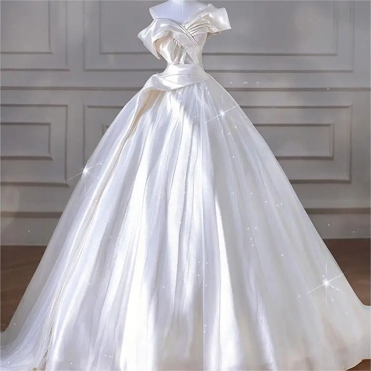 

Off The Shoulder Newest Luxury Niche Design Princess Wedding Dress Perfect Gorgeous Romantic Modern Ball Gown Vestido de novia