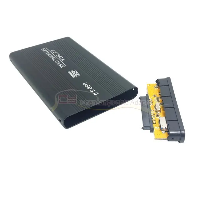 2.5 Inch Sata 22pin 7+15 SSD To USB 3.0 External Hard Disk Enclosure For Laptop & PC & Mac With Cable Black & Blue & Silver