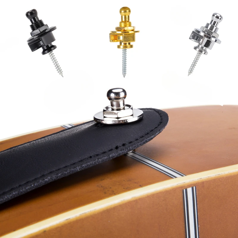 

1pc New Guitar Strap Fixed Tail Nail Lock Shoulder Strap Button Non-Slip Antirust Bass Nut Metal Advanced Instrument Accessories