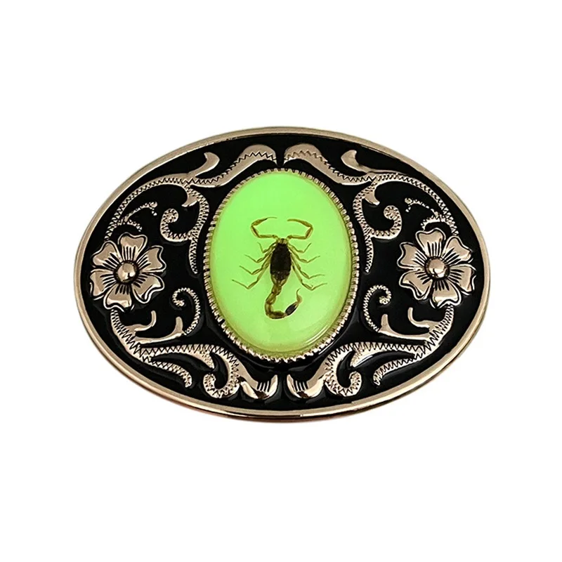 

Spot zinc alloy real Scorpion glow-in-the-dark scorpion belt buckle