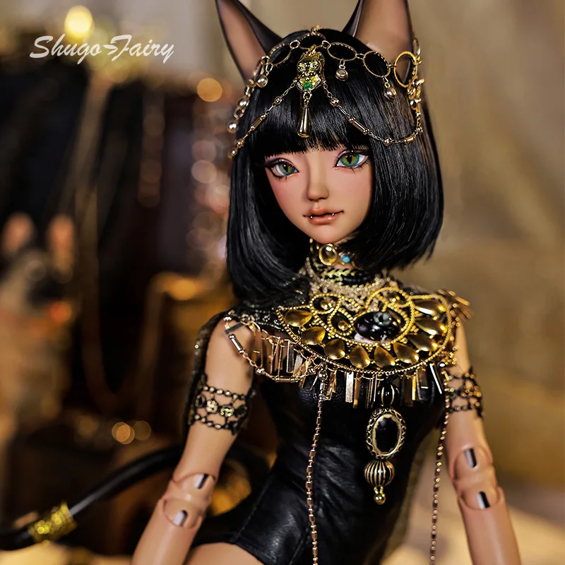 ShugaFairy Bast 1/4 Bjd Dolls Fantasy Ancient Egypt Mysterious Fighting Style Cat Guard High Quality Ball Jointed Dolls Gifts