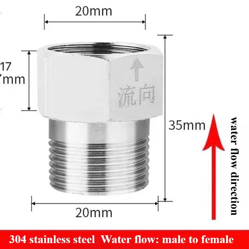 المرحاض تحقق صمام ذكر أنثى الموضوع صمام أحادي الاتجاه 1/2 "G1/2 20 مللي متر 304 الفولاذ المقاوم للصدأ تحقق صمام دائم إكسسوارات الأجزاء الداخلية للكمبيوتر