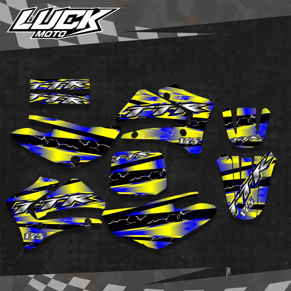 

LUCKMOTO для YAMAHA TTR 125 TTR125 2000 2001 2002 2003 2004 2005 2006 2007 графические наклейки наклейки мотоцикл фон на заказ