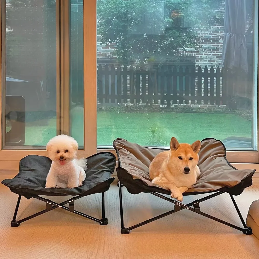 Cama elevada plegable impermeable para gatos y perros, portátil - imagen 5