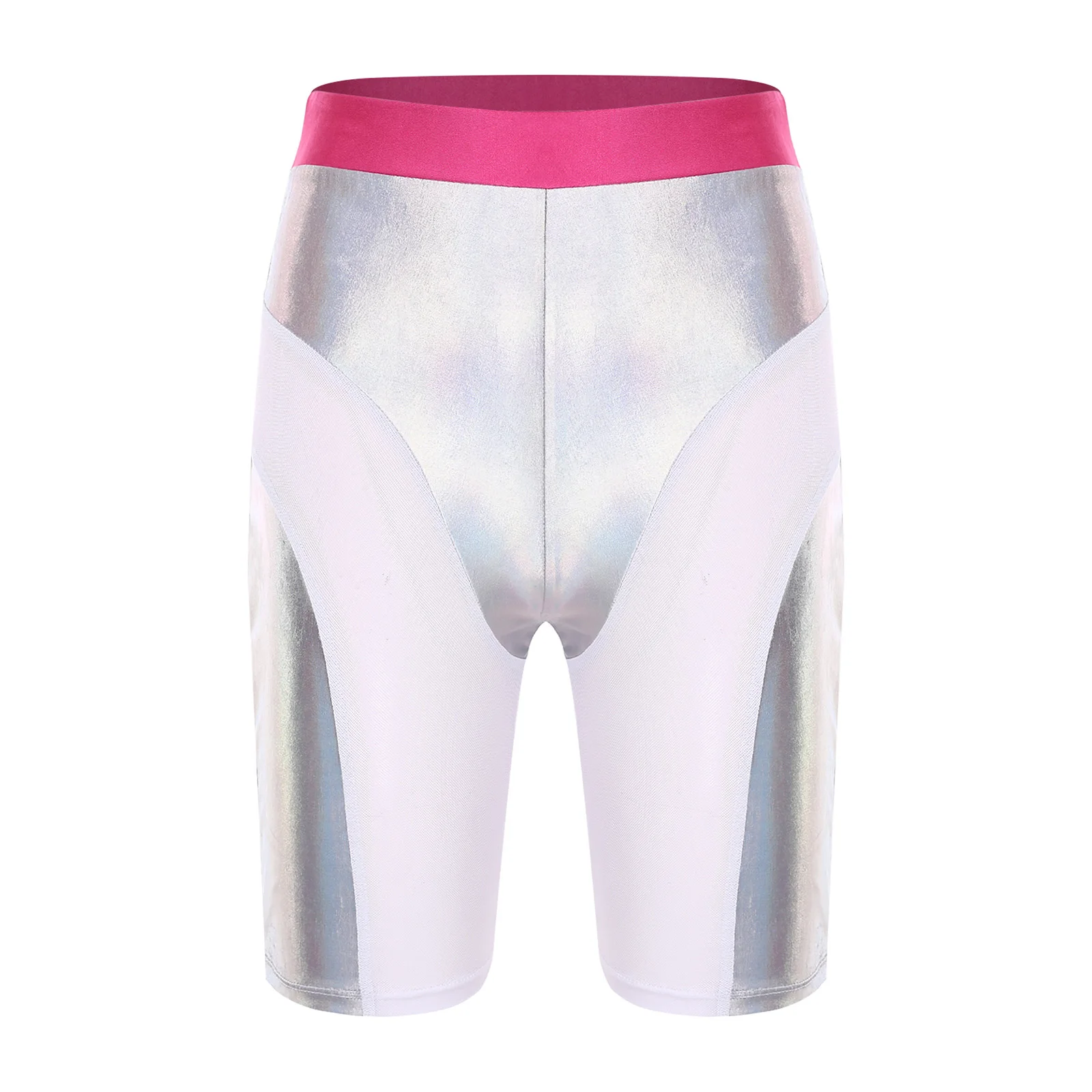 Mulheres motocicleta motociclista esporte correndo shorts retalhos cintura fino ajuste lápis shorts para yoga treino esporte musculação curto