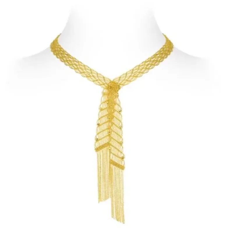 

Unique Original Design Women's necklaces Sterling Silver Tiny Beads Ribbon Necklace wome present new year's accessories