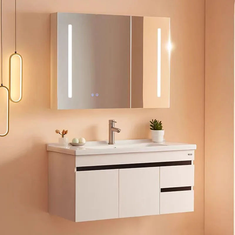 

Clear Decoration Bathroom Cabinet Drawers Storage Organizer Luxury Disinfecting Cupboard Sink Vestidores Postmodern Furniture