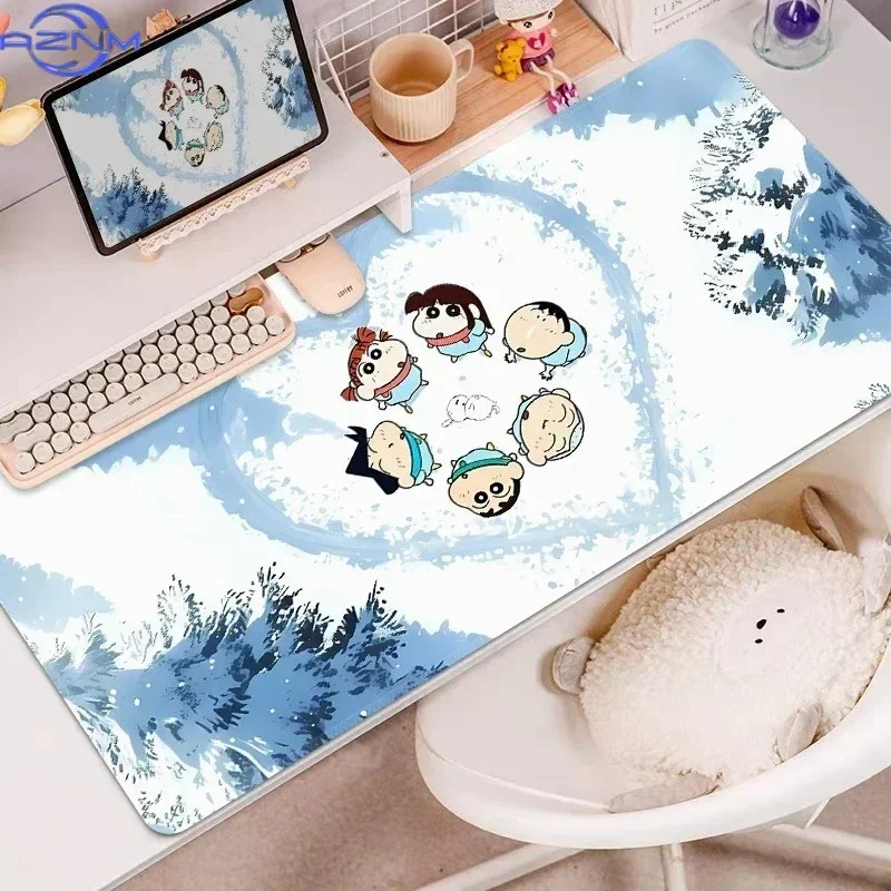 Sunny Mountain Meadow Cute Cartoon Boy With White Puppy And Sheep Rubber Mouse Pad Non Slip Gaming Desk Mat For PC Laptop Keyboa