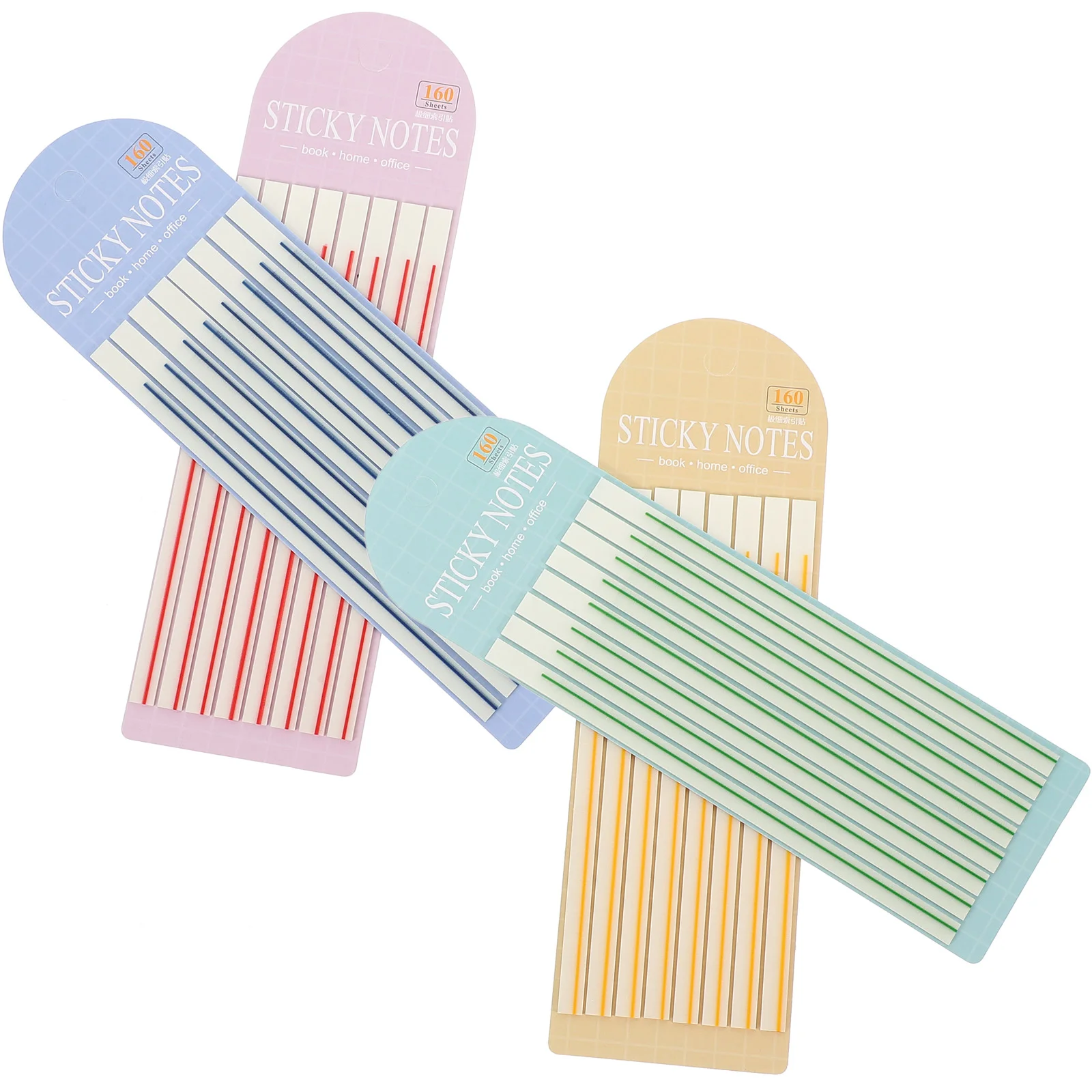 

4 Books Highlight Strips DIY Bookmarks Label Page Markers The Pet Highlighter for Reading