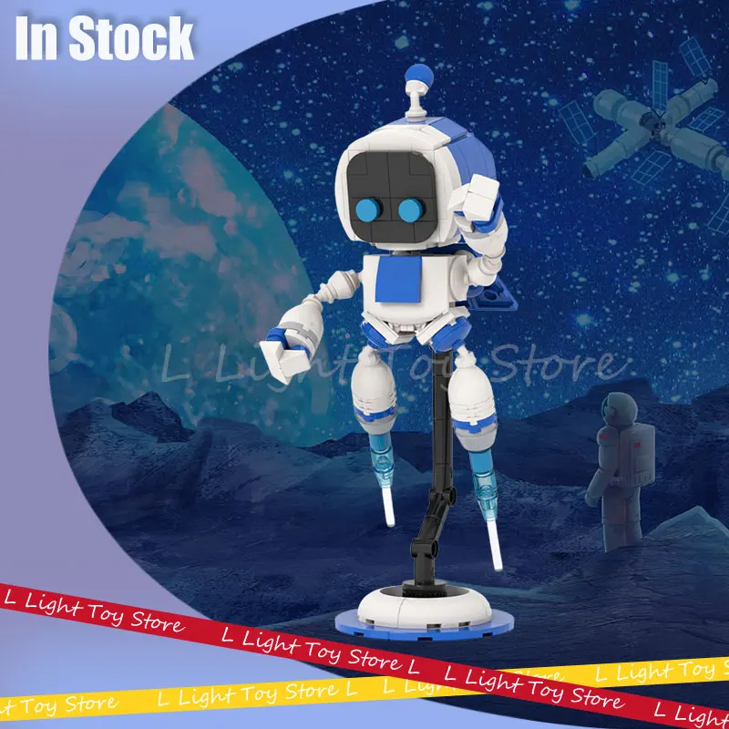 195pcs Astro Bot Model Building Blocks 8.1 Inch Cosmic Adventure Game Figure Rescue Treasure Hunt Robot Diy Assembling Brick Toy