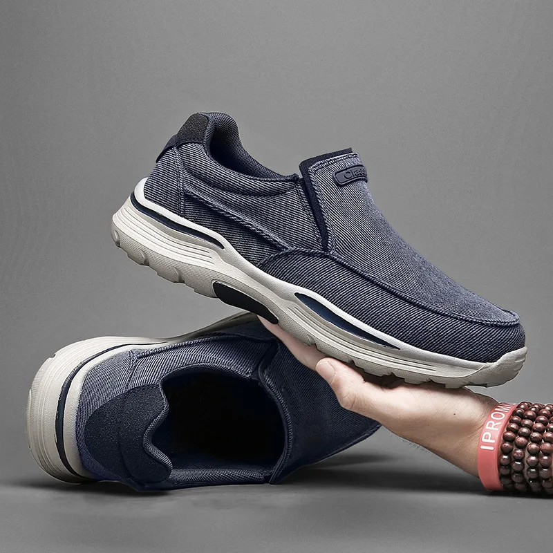 Casual Shoes for Men Canvas Breathable Loafers Men Comfortable Outdoor Walking Shoes High Quality Men Sneakers Large Size 39-48