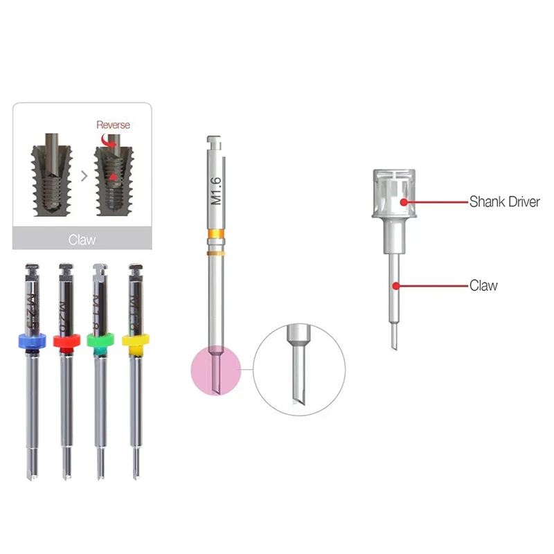 VVDental Implant &Fractured Screw Removal Kit Universal Dental Implant SR RCD Fractured Screw Removal Kit Implant Surgical Tool
