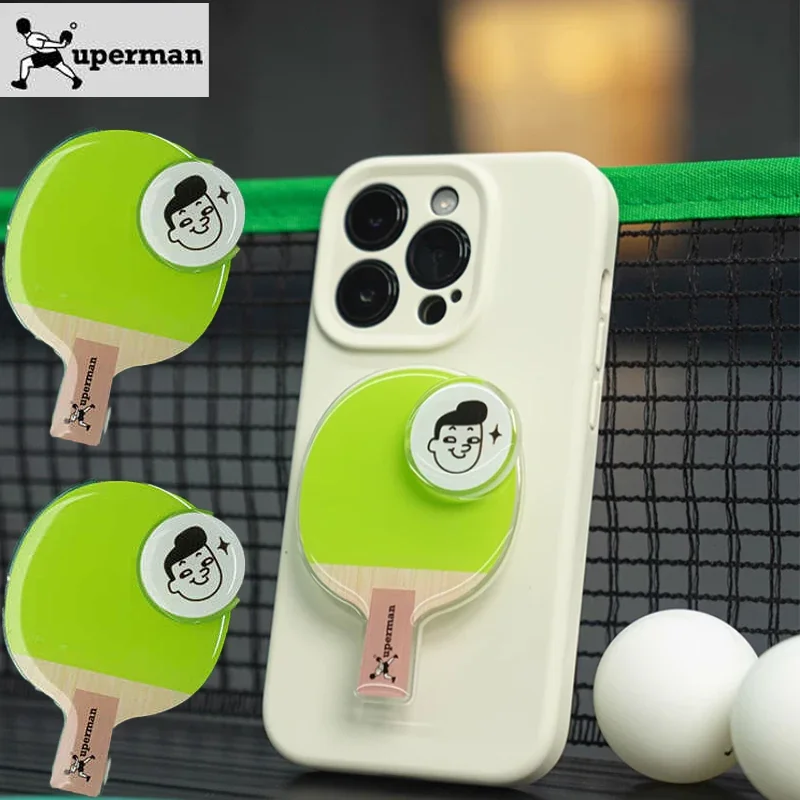 1PC Xuperman Mini Size Table Tennis Blade Souvenir for Collection Desktop Phone Stand Creative Design Pingpong Racket Accessory