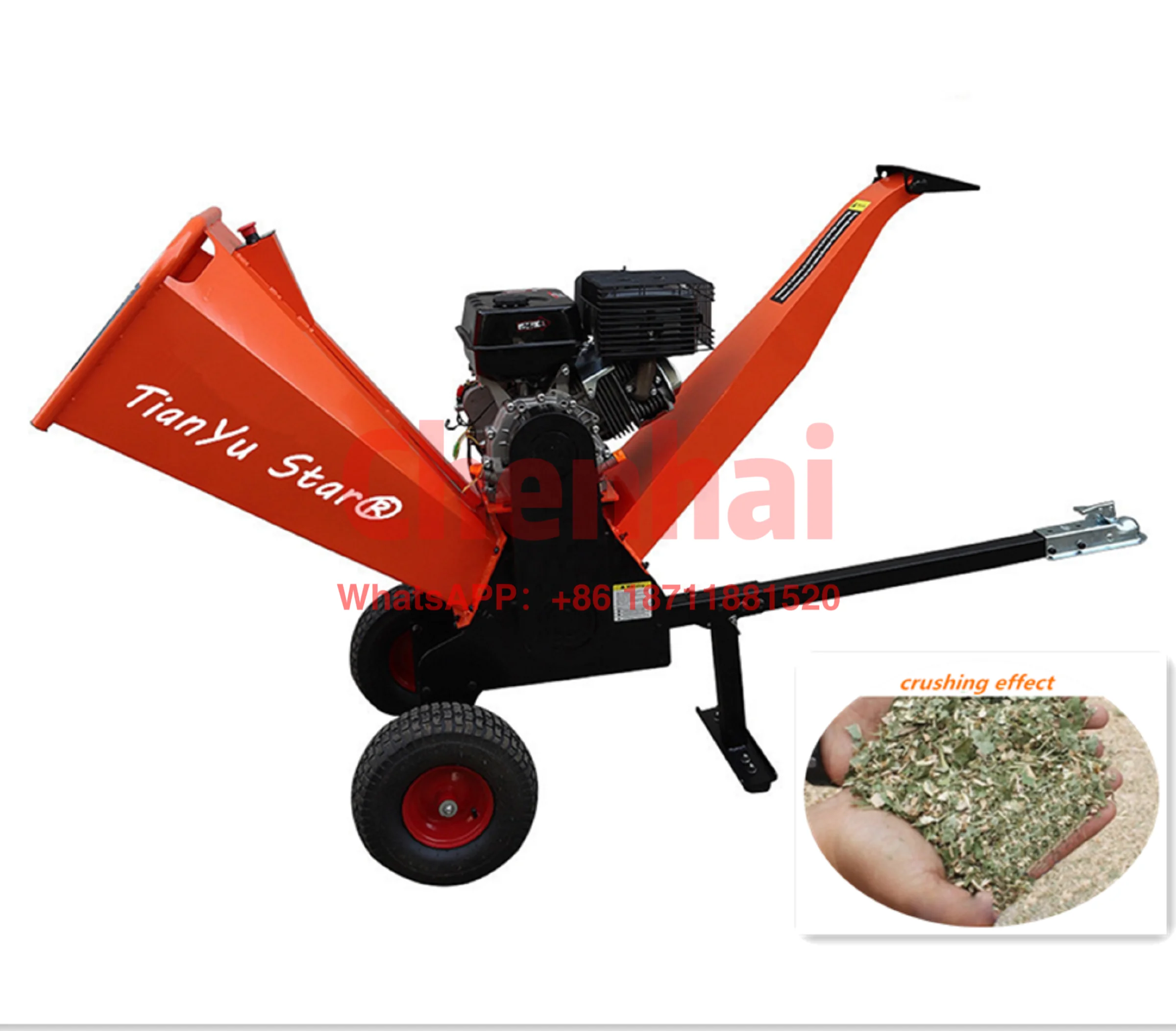 

Forestry farm garden machinery 15hp 13hp gasoline engine wood chipper shredder with CE approval