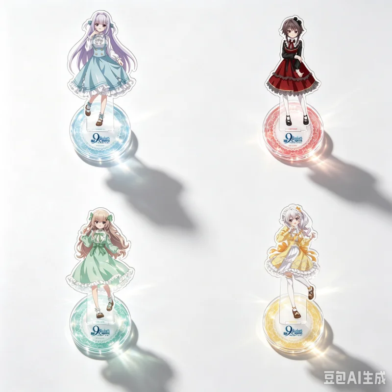 Anime 9-nine- Ruler's Crown 15cm Sora Nīmi Yūki Noa Miyako Kujō Desk Decor Acrylic Stand Model Keychains Character Merchandise