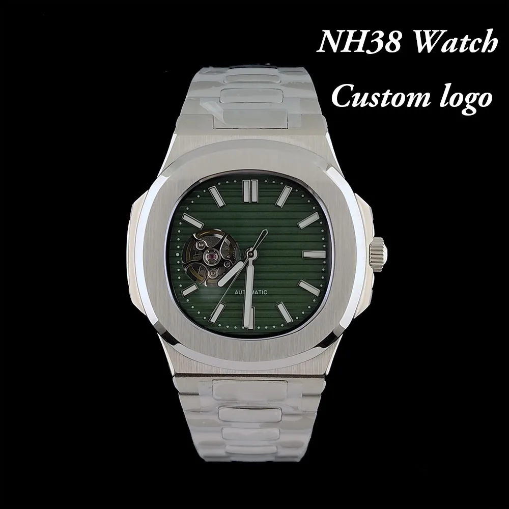 NH38 Watch Customized Logo Watch High Quality Watch Customized Logo Watch Stainless Steel Watch NH38 Movement Watch