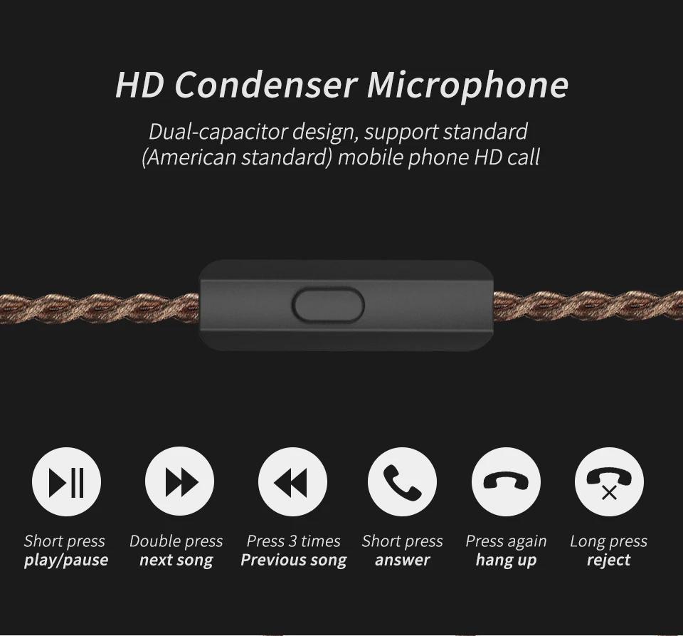 سماعات أذن CCA C10 بخمسة سائقات هجينة HiFi 4BA 1DD سماعات أذن عالية الدقة كابل قابل للفصل 2pin 0.75 مللي متر سماعات أذن سلكية
