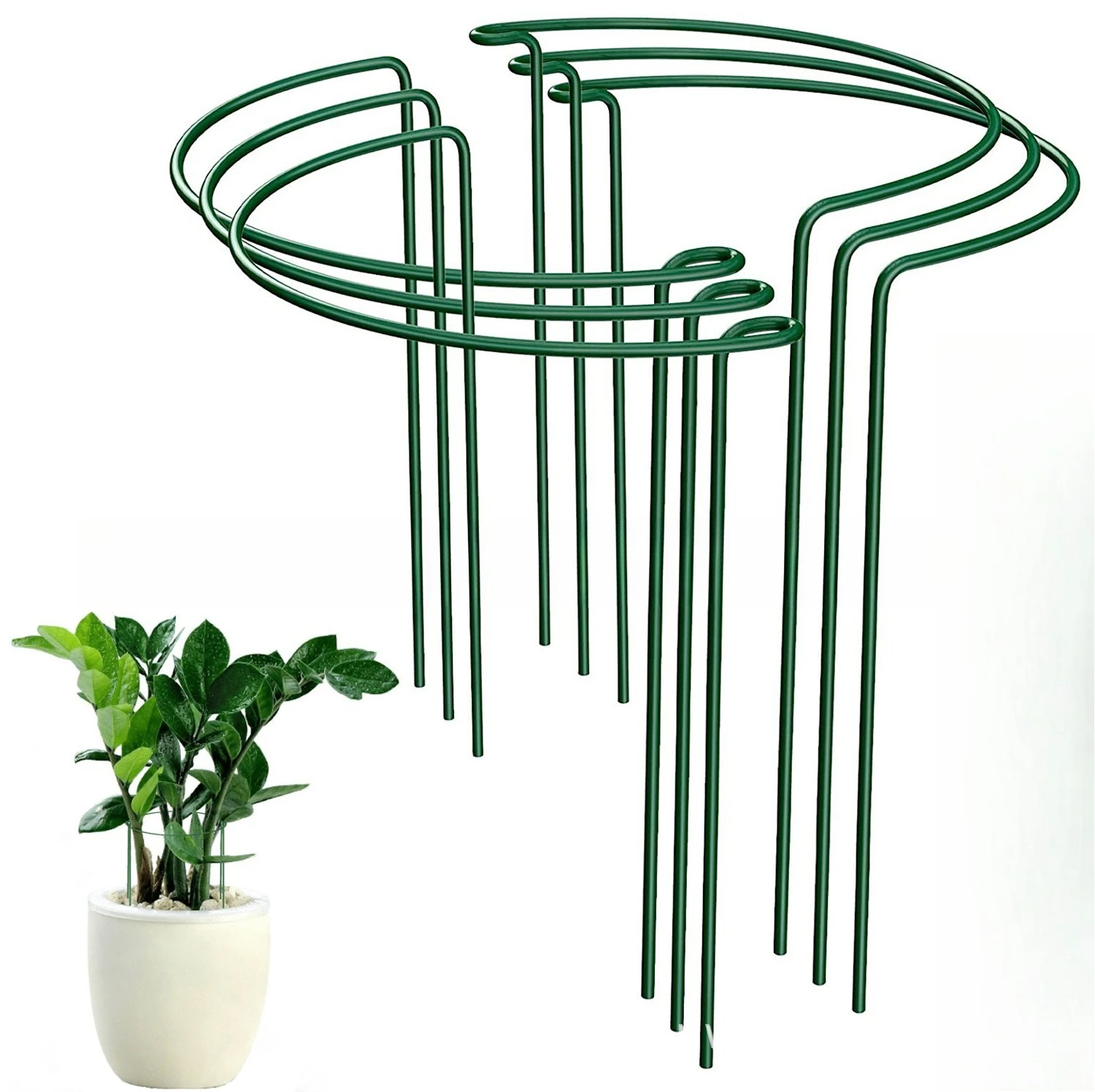 Crab Claw Orchid Turtle Bamboo Plant Support Bracket Wrought Iron Semicircular Leaf Guard Fast Delivery
