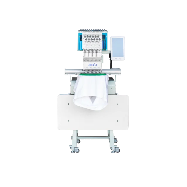 

Jinyu Automatic 300*400mm Single Head Embroidery Machine Cap/T-Shirt 12/15 Needles Household Professional Computerized