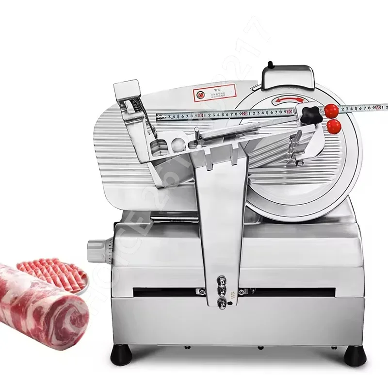 220V Mutton Roll Slicer Commercial Full-Automatic Cooked and Frozen Meat Planer Fat Beef Roll Electric Slicer