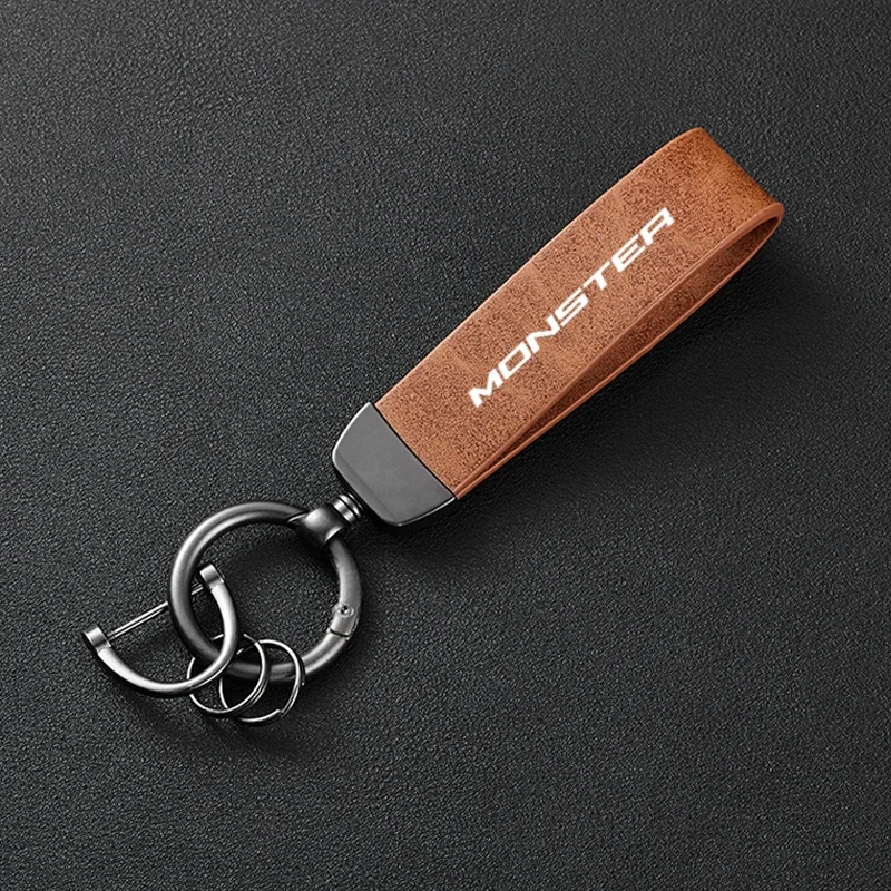 سلسلة مفاتيح جلدية عصرية متغيرة الألوان للدراجات النارية لملحقات Ducati MONSTER 695 696 795 796 797 821 1200 1200S #4