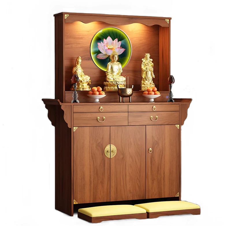 

Buddhist shrine for immortal table Buddhist platform Chinese standing cabinet shrine Guanyin incense case Shrine Bodhisattva
